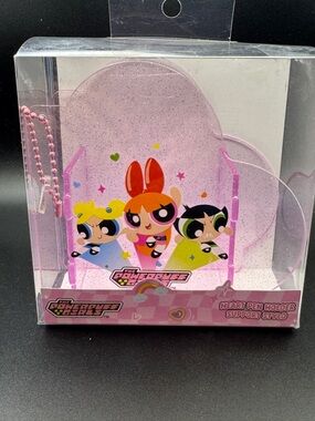 The Powerpuff Girls Pink Heart Pen Holder - Glitter Pink Pencil Case